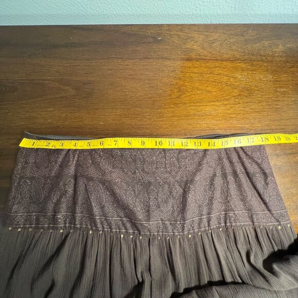 Brown Maxi Skirt Boho Gypsy Hippie Nature Forest Fairy Lagenlook Granola Size XL - Picture 6 of 12